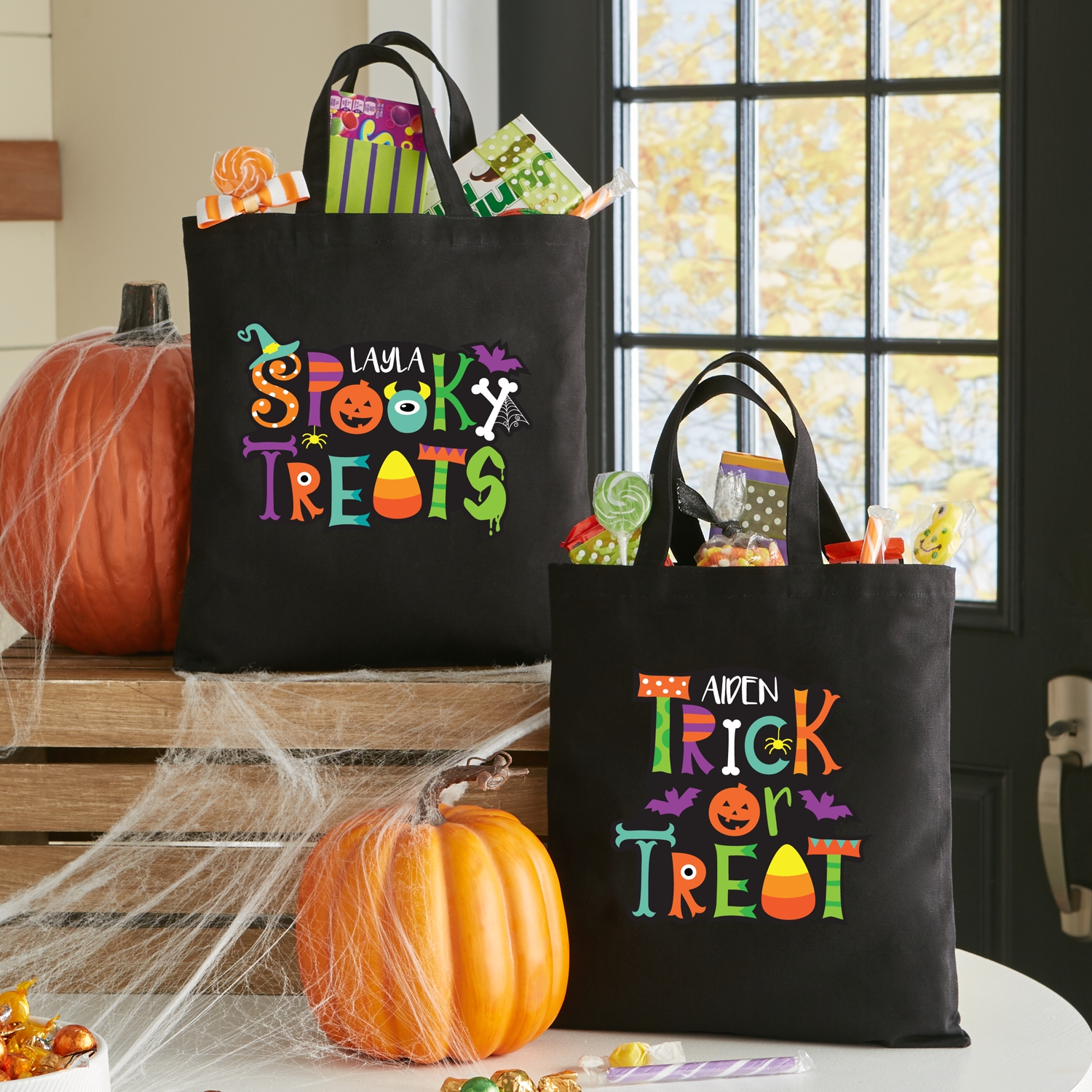 Creepy Crawlers Halloween Black Treat Bag