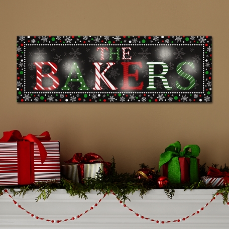 TwinkleBright® LED Festive Name Canvas