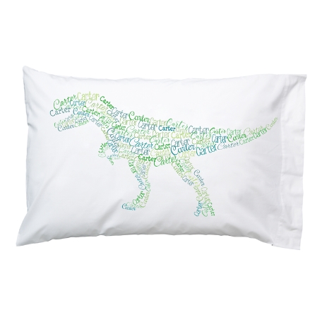Name Art Pillowcase - Dinosaur