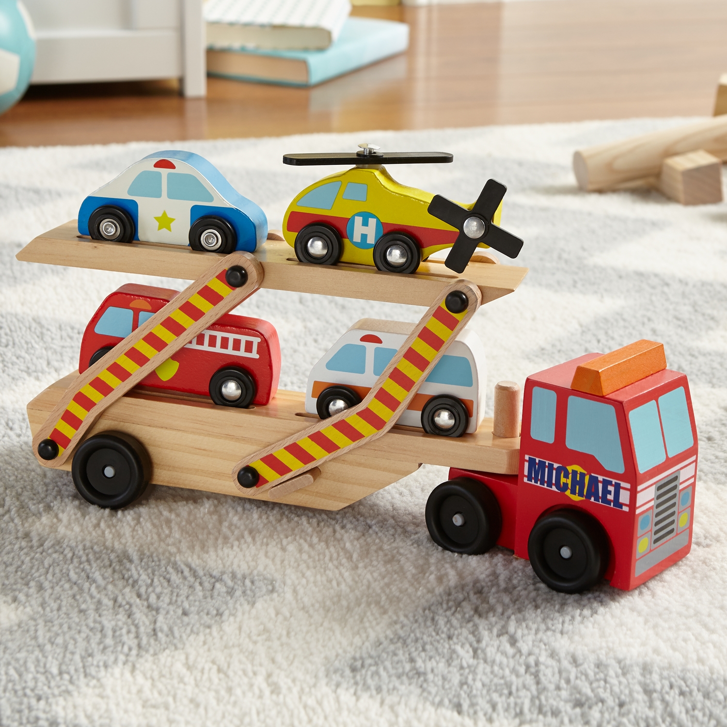 melissa and doug rescue vehicle carrier