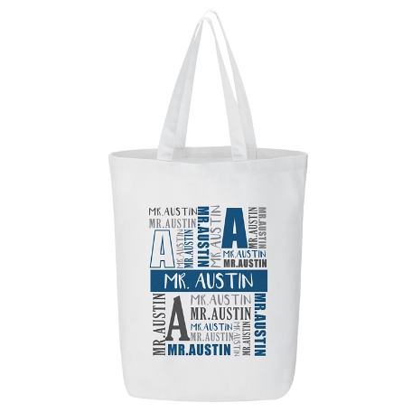 Name Game Tote Bag - Blue