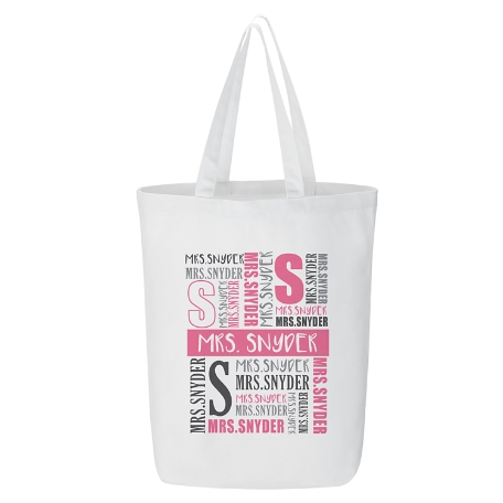Name Game Tote Bag - Pink