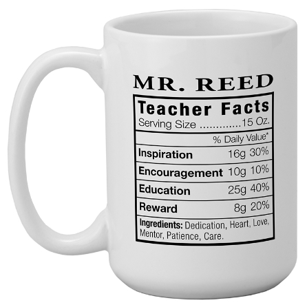 Teacher Facts Mug Black Personal Creations