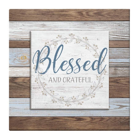 Blessed Wreath Canvas 16x16