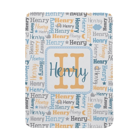 Collage Name Blanket - Blue - S