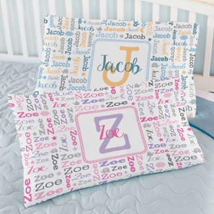 Collage Name Pillowcase