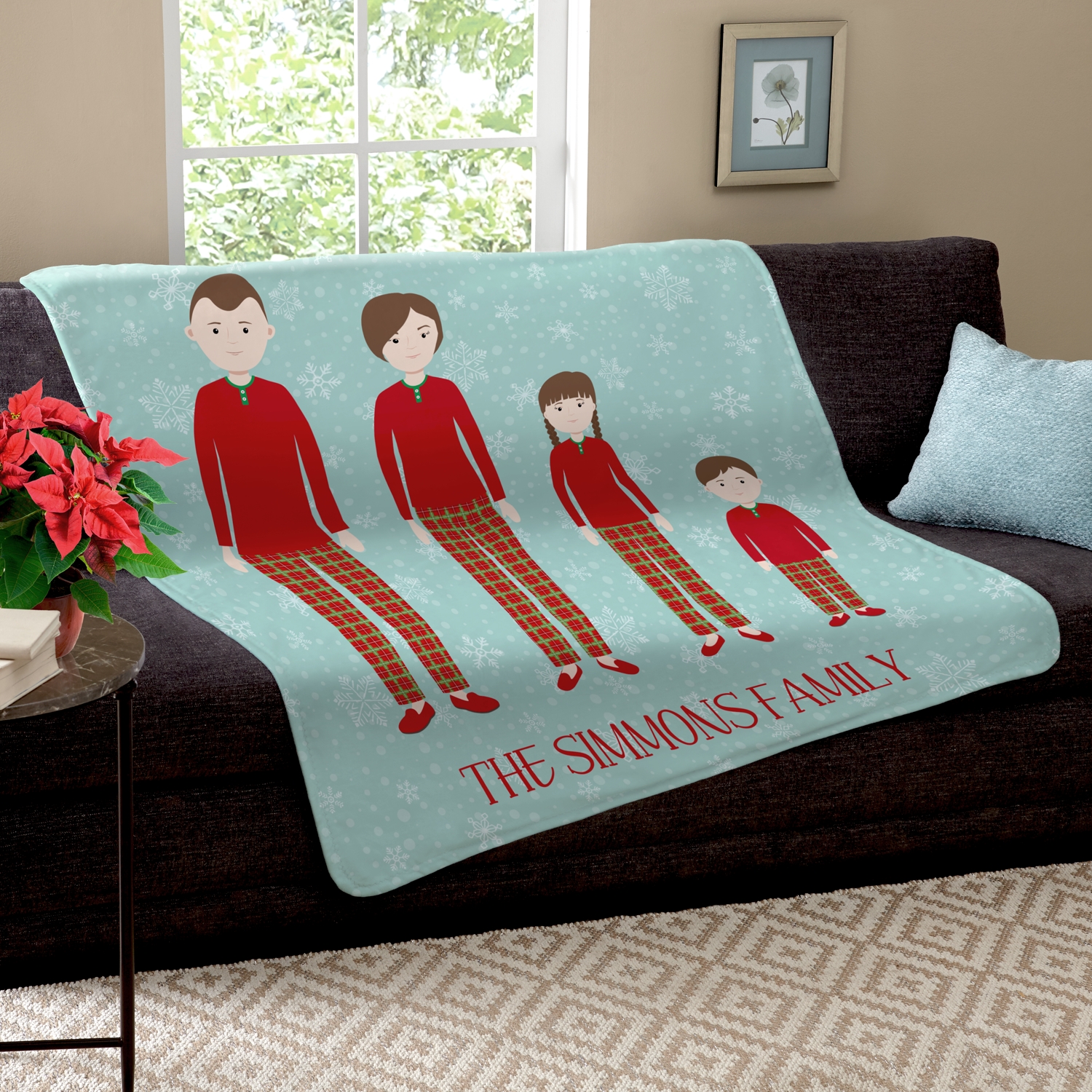 Dressed for the Holidays Family Plush Blanket