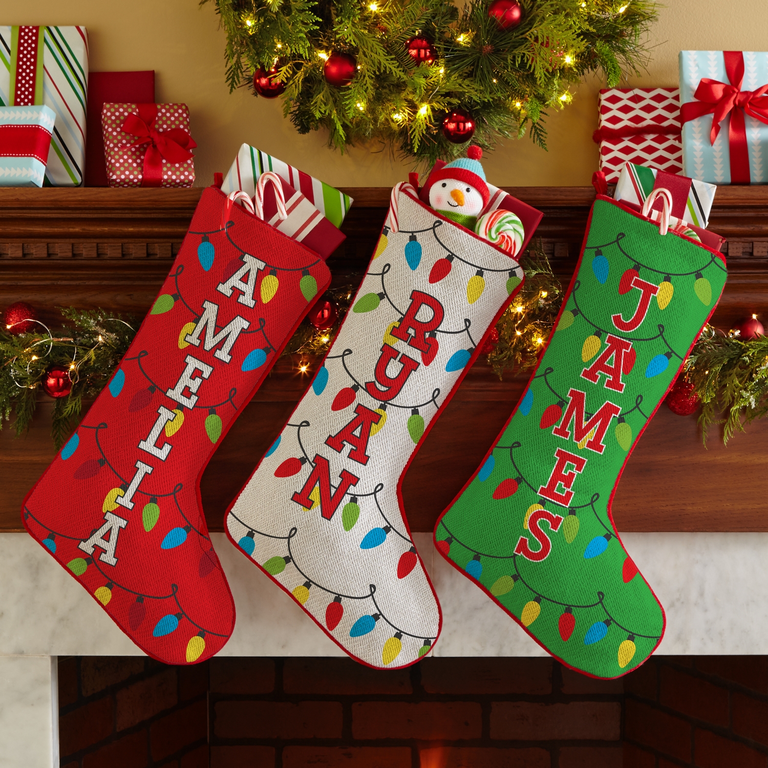 Holiday Lights Stocking