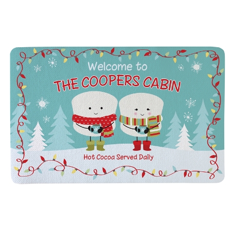Lovable Marshmallow Holiday Doormat -17x27 Couple