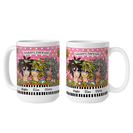 Name Your Sisterhood Mug by Suzy Toronto - 3 Girls - 15oz