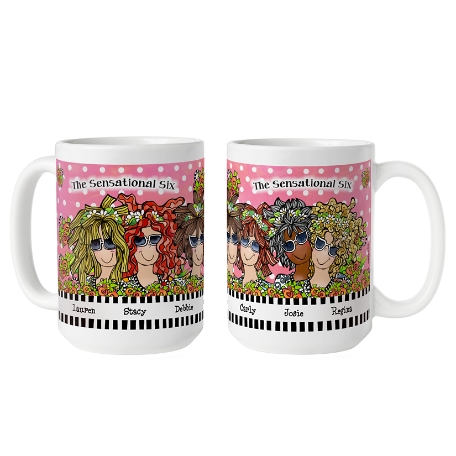 Name Your Sisterhood Mug by Suzy Toronto - 6 Girls - 15oz