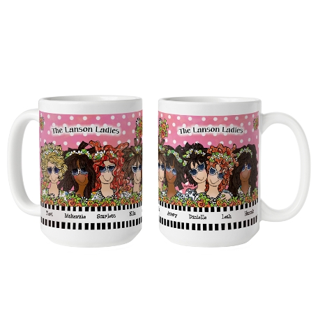 Name Your Sisterhood Mug by Suzy Toronto - 8 Girls - 15oz