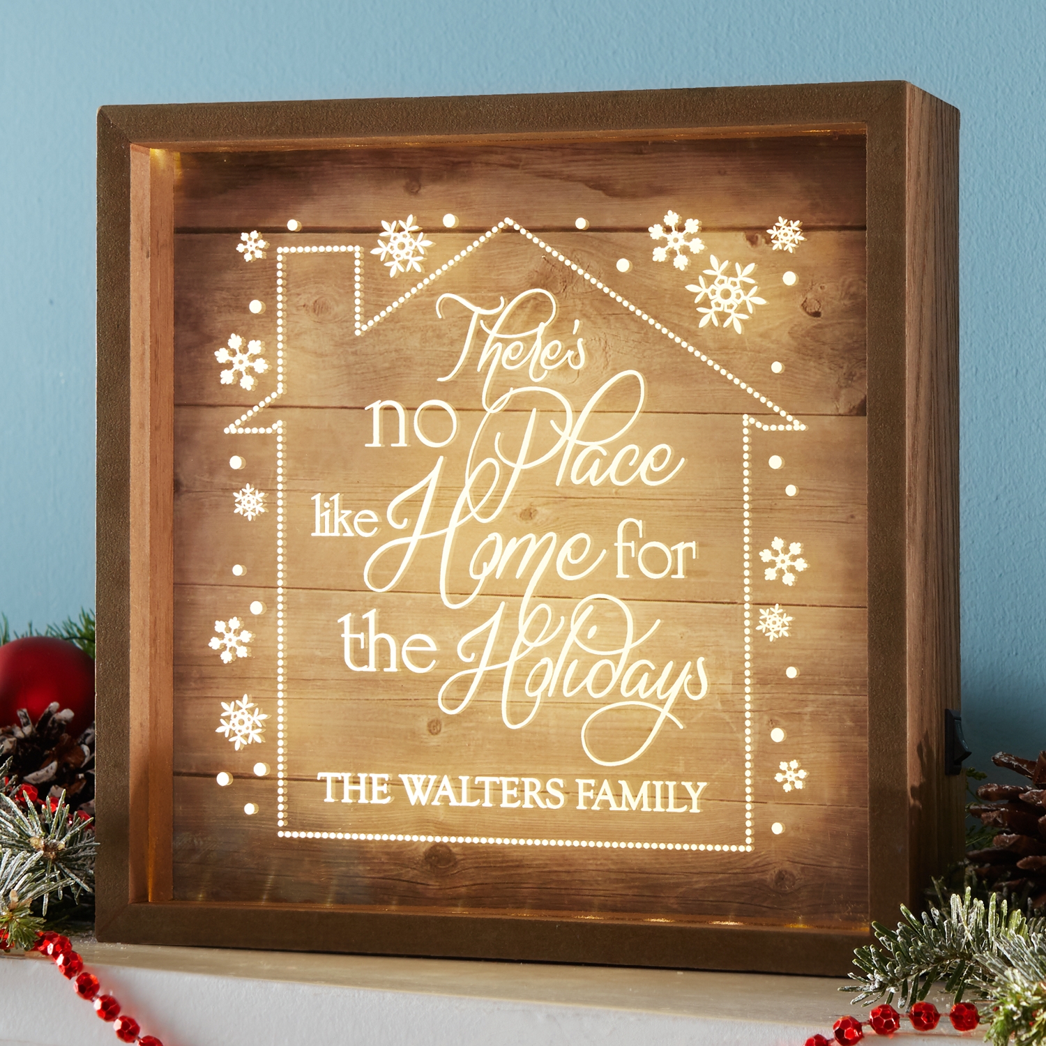 No Place Like Home for the Holidays Light Box