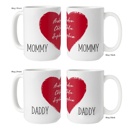 Our Hearts Are Full Mug Set of 2 - 15oz