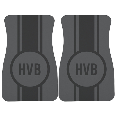 Race Stripes Car Mat - Gray/Charcoal Monogram