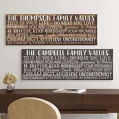 Shiplap Family Values Canvas