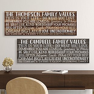 Shiplap Family Values Canvas