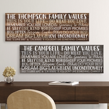 Shiplap Family Values Canvas