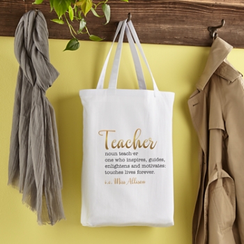 Teacher Meaning Tote Bag