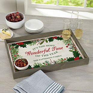 Wonderful Time of the Year Wood Serving Tray