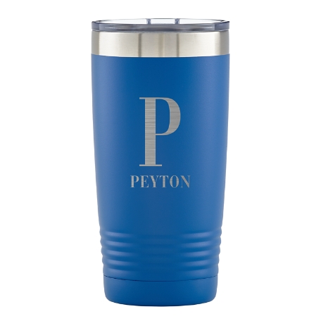 You Name It! Insulated Tumbler - Name & Initial - Blue