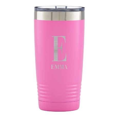 You Name It! Insulated Tumbler - Name & Initial - Pink