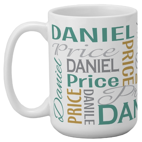 You Name It! Signature Mug-Green/Gold-443 ml -Single Mug
