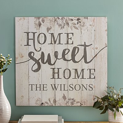 Floral Home Sweet Home Oversized Wood Pallet Wall Art