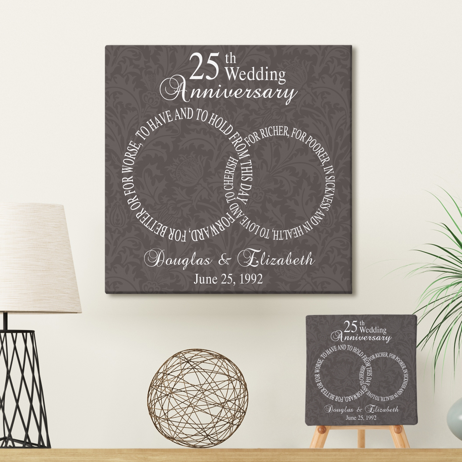 Rings of Love Anniversary Wall Art