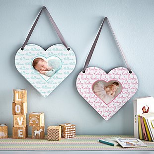 Baby Love Photo Heart Plaque