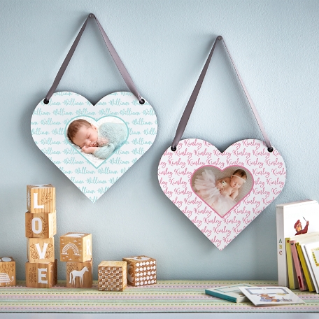 Baby Love Photo Heart Plaque