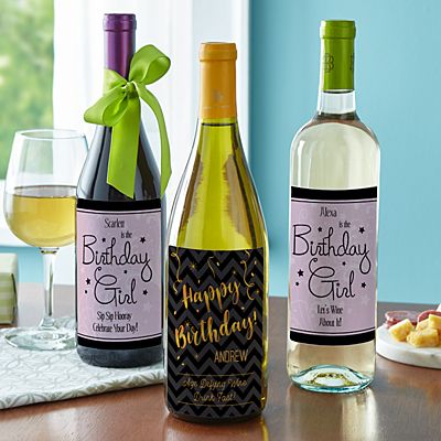 Birthday Wine Labels (Set of 4)