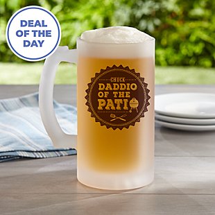 Daddio of the Patio Frosted Beer Mug