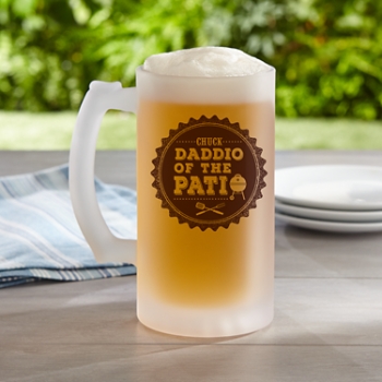 Daddio of the Patio Frosted Beer Mug