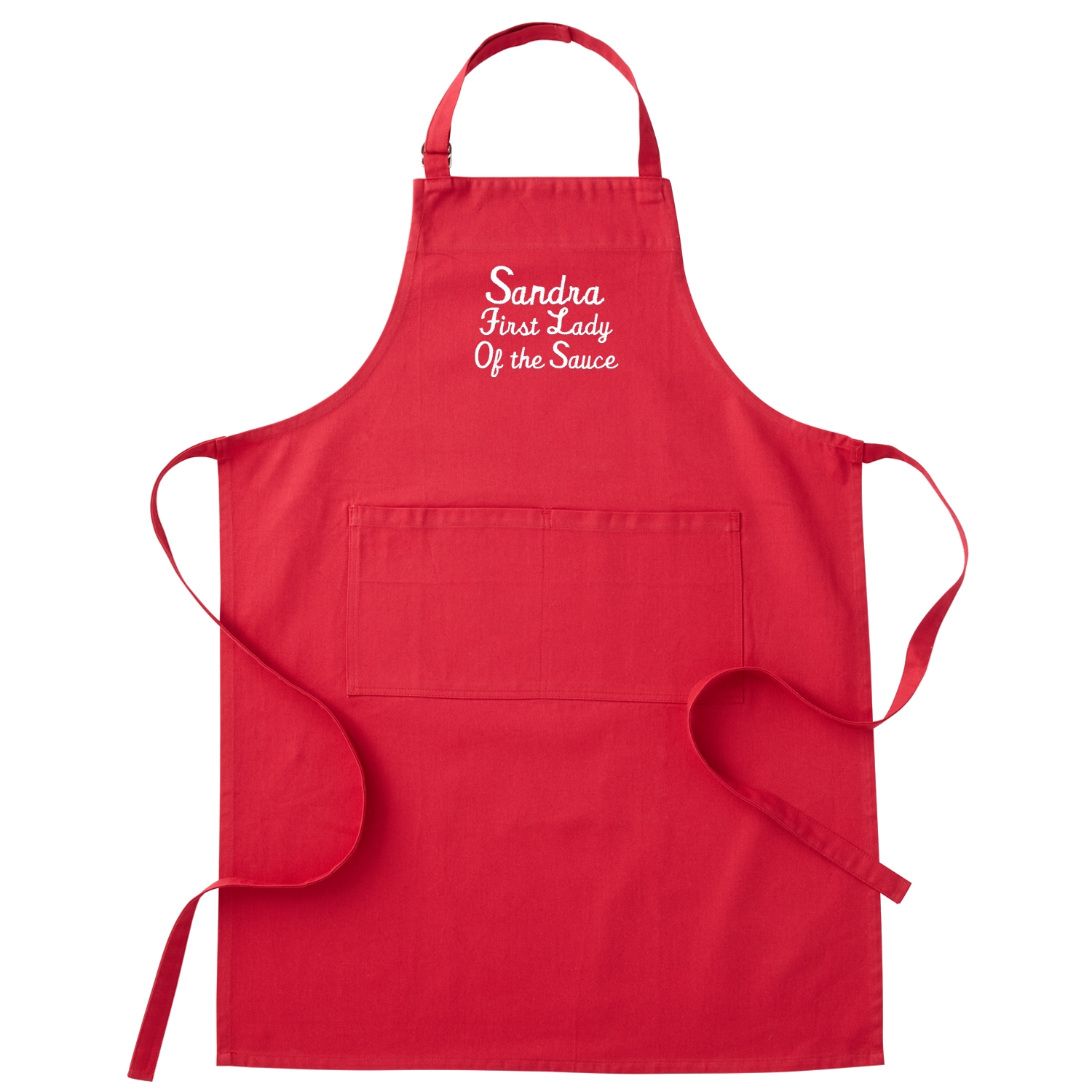 Family Fun Embroidered Grill Apron - Red Adult - Script at Gifts.com