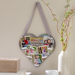 Family Love Photo Heart Plaque