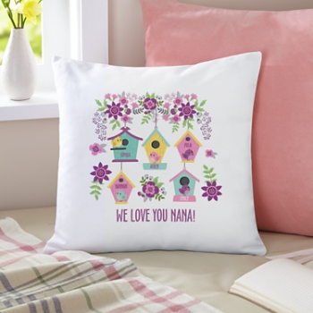 Birdie Blessings Throw Pillow