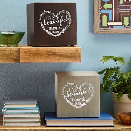 Life Is Beautiful LED Light-Up Cube