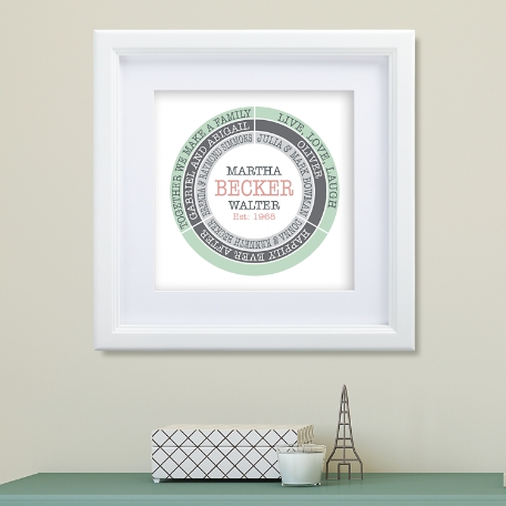 Our Family's Love is Strong Square Framed Print