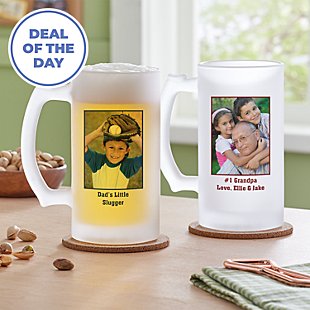 Photo Message Frosted Beer Mug
