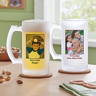 Photo Message Frosted Beer Mug