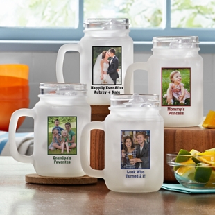 Custom Mason Jars l Personalized Mason Jars with Handles