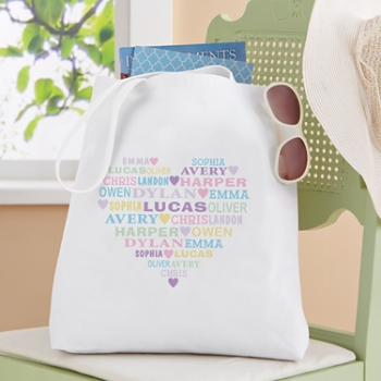 Pastel Heart Full of Love Tote Bag