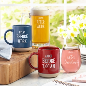 Pre & Post Activity Personalized Mug Set