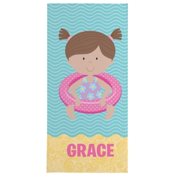 Floating Around Beach Towel - Girl