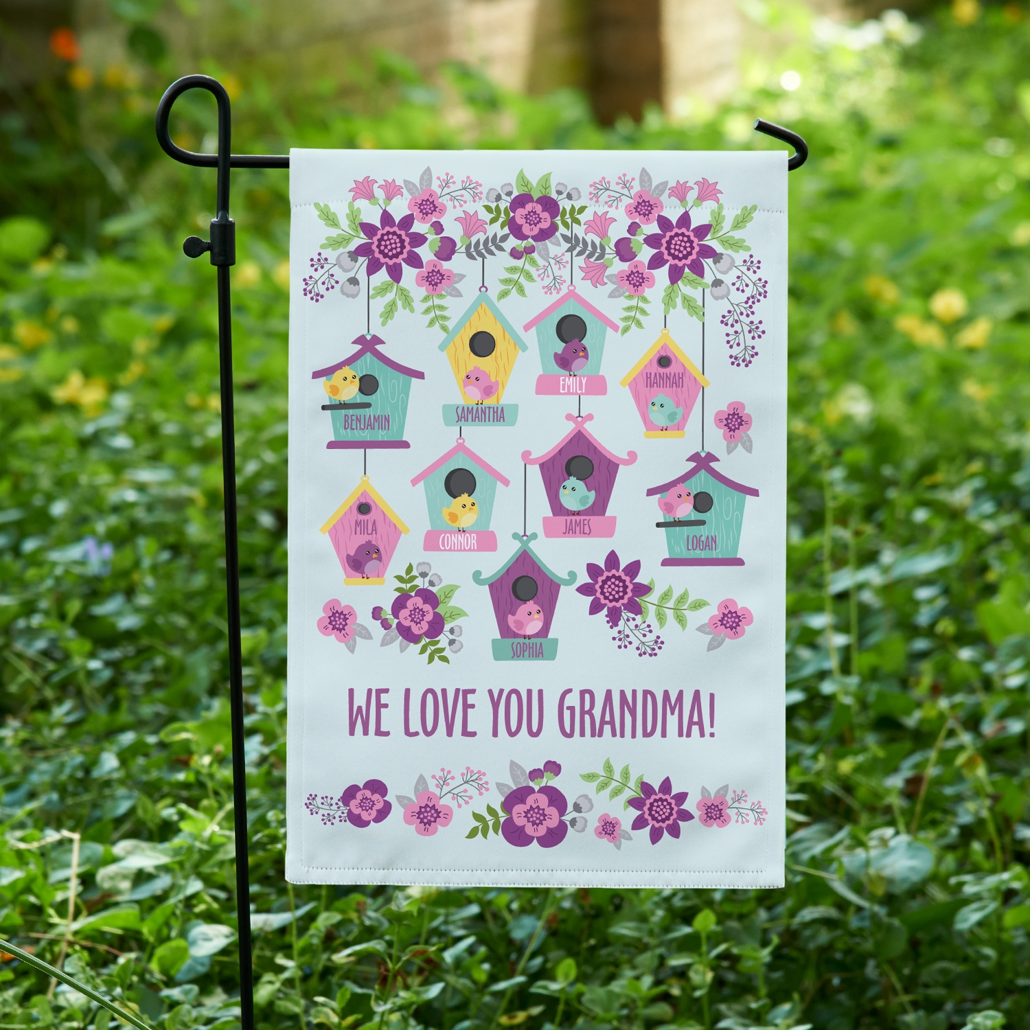 Birdie Blessings Garden Flag