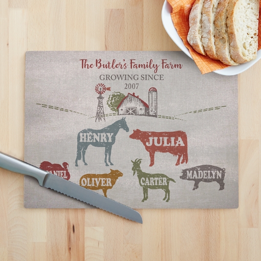 Family Farm Cutting Board