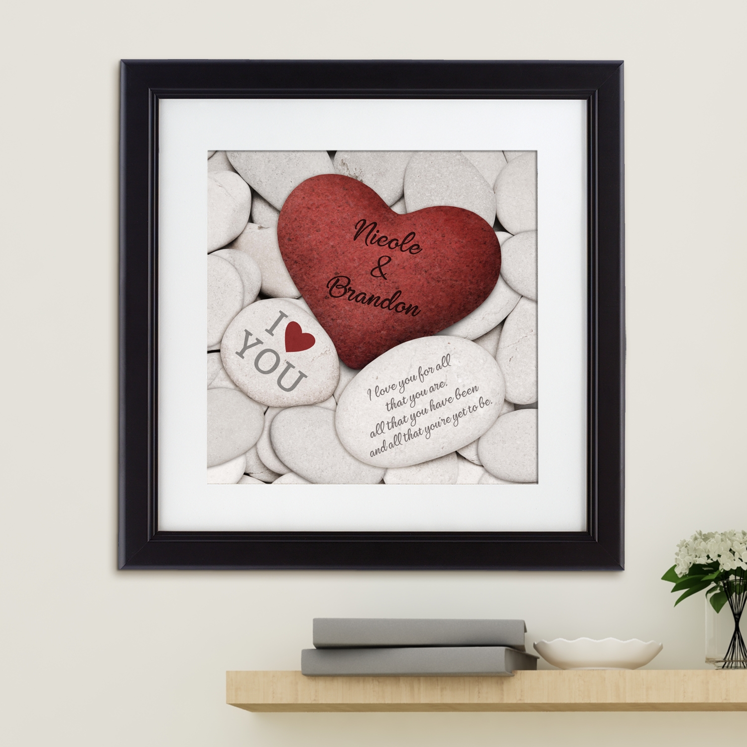 Love Rocks Square Framed Print