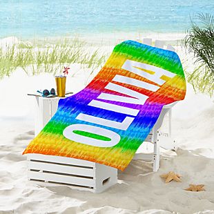 Colorful Tie Dye Beach Towel - Standard