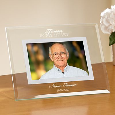 Memorial Etched Glass Frame